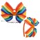 Rainbow Hair Headband Pride Day Hair Bow with Clip Candy Hair Accessories for Women Girls Rainbow Accessories for Party (4 PCS)