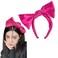 AIUPUOC Hot Pink Big Bow Headbands for Women Silky Fabric Rose Red Hair Bows HeadBand Hair Accessories Hair Band 1Pcs
