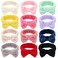 12 Pack Solid Super Soft Stretchy Flannel Big Bow Headbands for Washing Face Makeup Shower Skin Care Spa Hair Bands Headwraps for Women Girls Teens