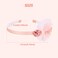 5 Pieces Pink Ivory Chiffon Flower Plasitc Headbands Floral Hair Bands Hoops Accessories for Baby Girls Toddlers Kids Teens