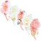 5 Pieces Pink Ivory Chiffon Flower Plasitc Headbands Floral Hair Bands Hoops Accessories for Baby Girls Toddlers Kids Teens