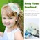 5 Pieces Ivory Blue Plastic Flower Headbands Floral Hair Bands Hoops Accessories for Baby Girls Toddlers Kids Teens