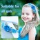5 Pieces Ivory Blue Plastic Flower Headbands Floral Hair Bands Hoops Accessories for Baby Girls Toddlers Kids Teens