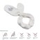 Dofash 2Pcs Cute Rabbit Ear Washing Face Headbands Animal Elastic Hair Bands for Washing Face,Makeup Cosmetic Beauty Hairband for Women Girls（White and Gray