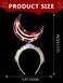 DRESBE Light Up Moon Headband LED Headbands Glow Party Hair Accessories for Women
