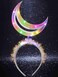 DRESBE Light Up Moon Headband LED Headbands Glow Party Hair Accessories for Women