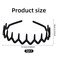 2 Pcs Zig Zag Headband, Plastic Headbands with Tooth, Sharks Teeth Headband, Wavy Comb Hairband for Women Men Girls Thin Thick Hair, No Slip Hairbands, Washing Face Makeup Accessories (Black)