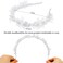 AHONEY Headband, White Flower Headpiece for Women and Girls, Elegant Dressy Hair Band with Pearl, Acrylic, Crystal Beads, Resin - Daily, Party, Wedding, Dating, Concert, Photoshoot Hair Accessories