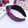 4th of July Headbands - 4th of July Sequin Knotted Headbands for Women Girls Red Blue Hairband Sparkly Wide Hair Bands Glitter Headband Patriotic Hair Accessories