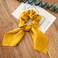 AEGYPIUS 2Pcs Silk Hair Ties, Hair Bows for Women, Butterfly Bow Scrunchies - Ideal for Parties &amp; Everyday Use - Yellow