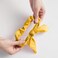 AEGYPIUS 2Pcs Silk Hair Ties, Hair Bows for Women, Butterfly Bow Scrunchies - Ideal for Parties &amp; Everyday Use - Yellow