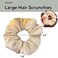 Satin Hair Scrunchies for Women - Soft Hair Ties Softer Than Silk Scrunchies   Large Scrunchies for Women   Sleepy Ties for Women   Satin Hair Ties for Girls No Damage, Champagne