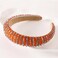 Beaded Rhinestone Headband for Women Girls Fashion Sparkly Crystal Headband Bling Thick Padded Hairband Fancy Jeweled Head Band Festival Hair Accessories B-(Orange &amp; Gray)