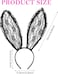 Lace Bunny Ears Headband Black Sexy Bunny Ears HairBand Rabbit Ears Headband, Bunny Costume Hair Accessory for Women for Party Cosplay Masquerade