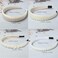 5PK White Pearl Headbands for Women Girls Cute Pearl dainty Headbands Bling Faux Pearls Hairbands Wedding Hair Accessories hair hoop headband
