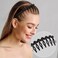 Zig Zag Headbands for Women Men Girls Non Slip Plastic Head Bands for Women's Hair Black Hair Band Hair Accessories Wavy Headband 10Pcs