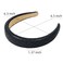 WOVOWOVO 1.37 Inch Leather Headbands for Women Headband Wide Padded Head Band No Slip Fashion Hair Band Thick Hair Hoops Hair Accessories Hairbands for Girls (Black)