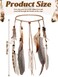 XunYee Feather Headband for Women - Hippie Indian Hair Accessories for Costume