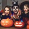 Halloween Headbands for Women Rhinestone Knotted Headband Pumpkin Bat Ghost Headbands- Black