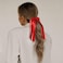 Red Ribbon Hair Ties Cheer Long Tassel Elastic Hairbands Handmade Girls Women Ponytail Holder Hair Accessories for Holiday Party