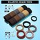 FANDAMEI Hair Accessories Kit - Elastic Hair Ties, Cotton Bands, Rubber Bands, Hair Pins, Rat Tail Comb for Women