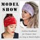 FULZTEY Boho Headbands for Women Wide Knotted Head Bands Paisley Floral Print Hairband Cotton Headwraps Elastic Non Slip Workout Yoga Bandana Large African Turban Fashion Hair Accessories 3Pcs