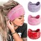 FULZTEY Boho Headbands for Women Wide Knotted Head Bands Paisley Floral Print Hairband Cotton Headwraps Elastic Non Slip Workout Yoga Bandana Large African Turban Fashion Hair Accessories 3Pcs