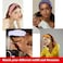 LOVNFC Womens Headbands, 6Pcs Knotted Head Bands No Slip Fashion for women Girls Wide Top Knot Turban Hair Bands Velvet Hair Hoops Hairband (red blue brown)