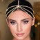 Yalice Tassel Layered Headband Chain Jewelry Rhinestone Head Chains for Women Bridal Headpieces Wedding Forehead Band
