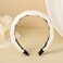 CASDRE Satin Ruched Headbands White Fashion Wide Twisted Knotted Headband Ruffled Headband Chiffon Hair Hoop Hair Accessories for Women and Girls(Pack of 2)