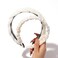 CASDRE Satin Ruched Headbands White Fashion Wide Twisted Knotted Headband Ruffled Headband Chiffon Hair Hoop Hair Accessories for Women and Girls(Pack of 2)