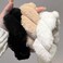Springtime 3pcs Rabbit Fur Headbands for Women Girls Unique Faux Furry Hair Headband Soft Luxury Headwear Warm Hair Accessories