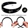 Velvet Wide Headband for Women Girls Black Hairbands Bee Thin Hair Band Adult Cute Hair Headbands Non Slip Soft Headbands Makeup Washing Face Fashion Hair Accessories Christmas Gifts