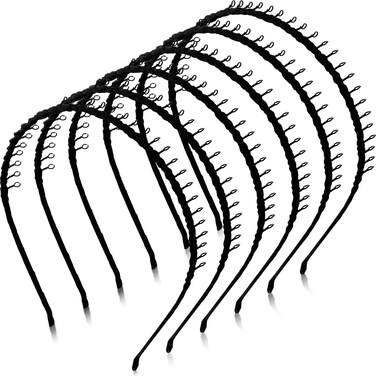 Zhanmai 10 Pieces Unisex Metal Hairband Teeth Comb Hair Hoop Headband Hair Accessories