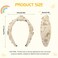 Headband, Pearl Knotted Headband for Women - Beige, Boho Rainbow Daisy Headbands for Girls with Sparkly Crystal Rhinestone, Wide Pearl Knotted Twist Headband Headpiece Summer Accessories