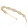 Rhinestone Headband Flower Design Crystal Wedding Bridal Bridesmaids Hairband Headpieces Simple Design Daily hair accessories (Gold)