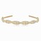Rhinestone Headband Flower Design Crystal Wedding Bridal Bridesmaids Hairband Headpieces Simple Design Daily hair accessories (Gold)