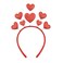 Glitter Heart Headband for Women Girls Valentine Heart Head Bopper Red Love-shaped Hair Band Party Tiara Headband Valentine Hair Accessories (red, 1 Count (Pack of 1))
