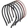 6 Pieces Plastic Skinny Headband Thin Leather Covered Headband Hair Loop Clasp Hairbands Solid Simple bands for Women and Girls, 6 Colors