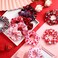 20 Pieces Valentine&lsquo;s Day Heart Scrunchies Hair Accessories Girls Love Print Scrunchie Soft Elastic Hair Bands Ponytail Holders Bride Scrunchie, 3.94 Inch