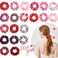 20 Pieces Valentine&lsquo;s Day Heart Scrunchies Hair Accessories Girls Love Print Scrunchie Soft Elastic Hair Bands Ponytail Holders Bride Scrunchie, 3.94 Inch
