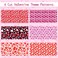 6 Pieces Valentine Hair Scrunchies Romantic Hair Bands Accessories Velvet Elastic Ponytail Holders Party Favors Valentine Ties for Girls Women