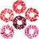 6 Pieces Valentine Hair Scrunchies Romantic Hair Bands Accessories Velvet Elastic Ponytail Holders Party Favors Valentine Ties for Girls Women