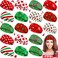 18 Pieces Christmas Headbands for Women Christmas Hair Accessories Christmas Candy Twisted Head Wrap Elastic Turban Headbands Sports Sweat Wicking Headband Wide Knot Hair Bands Gifts for Girls Kids
