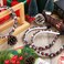 Hotop 3 Pcs Christmas Headbands for Women Glitter Rhinestone Crystal Stripes Twist Hairband Red and Green Sparkly Head Bands Holiday Party Hair Accessories for Women(Red, Green, White)