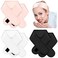 Janinka 6 Pcs Silk Satin Hair Wrap Headbands for Women - Spa, Makeup, Shower, Sleeping, Skincare, Yoga, Sports, Facial Mask, Lightweight, Pink, Black, White