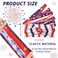 10 Pcs American Flag Red, White &amp; Blue Headbands - Patriotic USA Twisted Stretchy Athletic Hair Accessories for 4th of July, Independence Day, Memorial Day Gifts for Girls