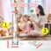 Jetec Acrylic Scrunchie Holder Stand - 10 Inch Clear Display Organizer for Headbands, Hair Ties, Bracelets, and Bangles for Teen Girls Women