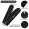 6 Packs Black Satin Spa Headband Silk Adjustable Spa Hair Wrap Facial Headband Terry Cloth for Women Sleep Makeup
