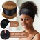 6 Packs Black Satin Spa Headband Silk Adjustable Spa Hair Wrap Facial Headband Terry Cloth for Women Sleep Makeup